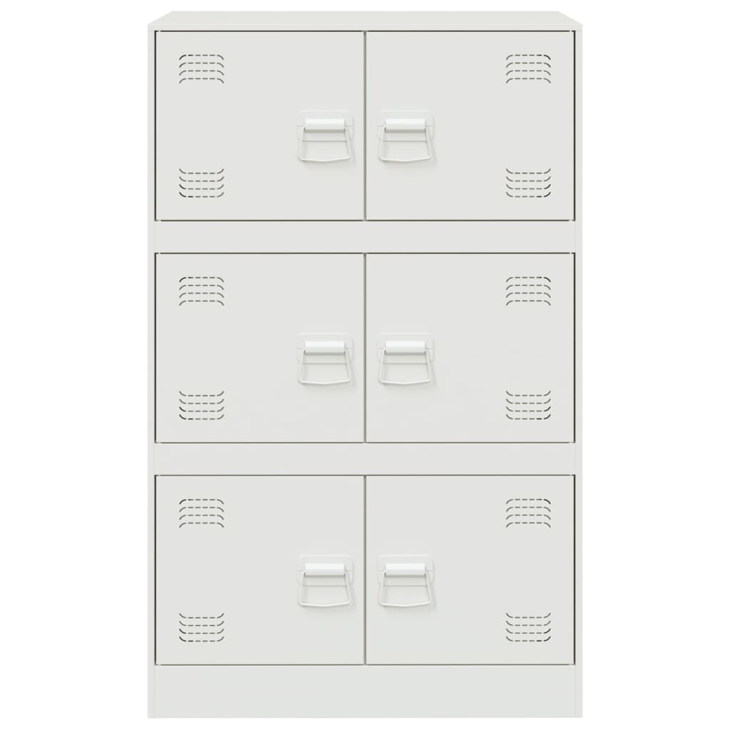 Dressoir 67x39x107 cm staal wit is nu te koop bij PeponiXL, paradijselijk wonen!