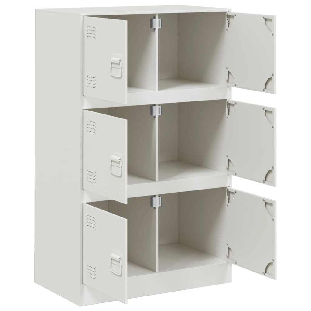 Dressoir 67x39x107 cm staal wit is nu te koop bij PeponiXL, paradijselijk wonen!
