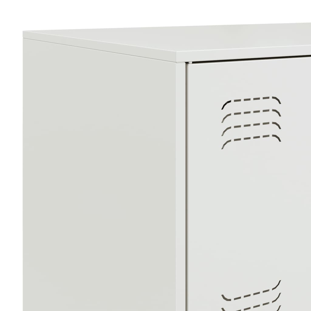 Dressoir 67x39x107 cm staal wit is nu te koop bij PeponiXL, paradijselijk wonen!