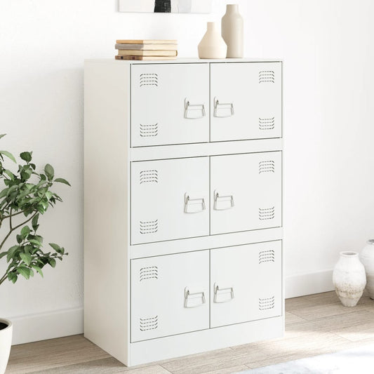 Dressoir 67x39x107 cm staal wit is nu te koop bij PeponiXL, paradijselijk wonen!