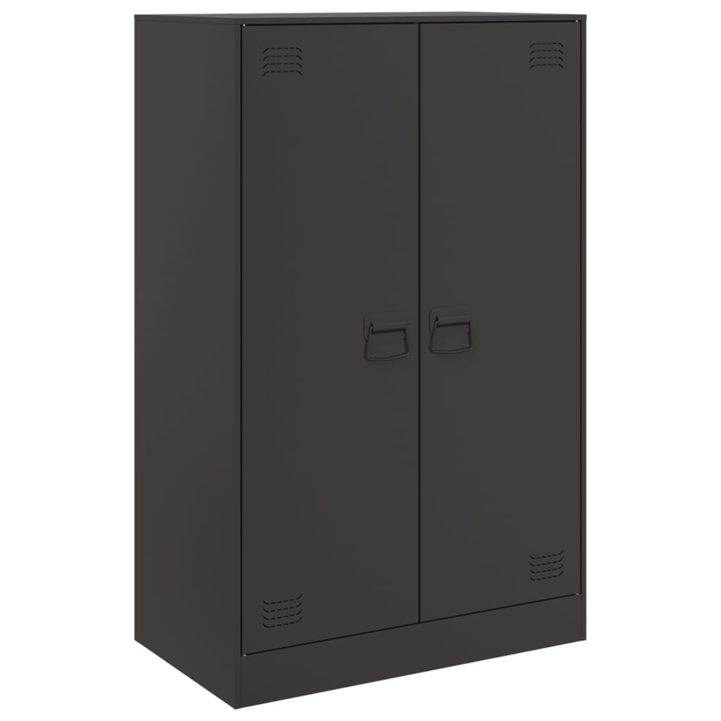 Dressoir 67x39x107 cm staal zwart is nu te koop bij PeponiXL, paradijselijk wonen!