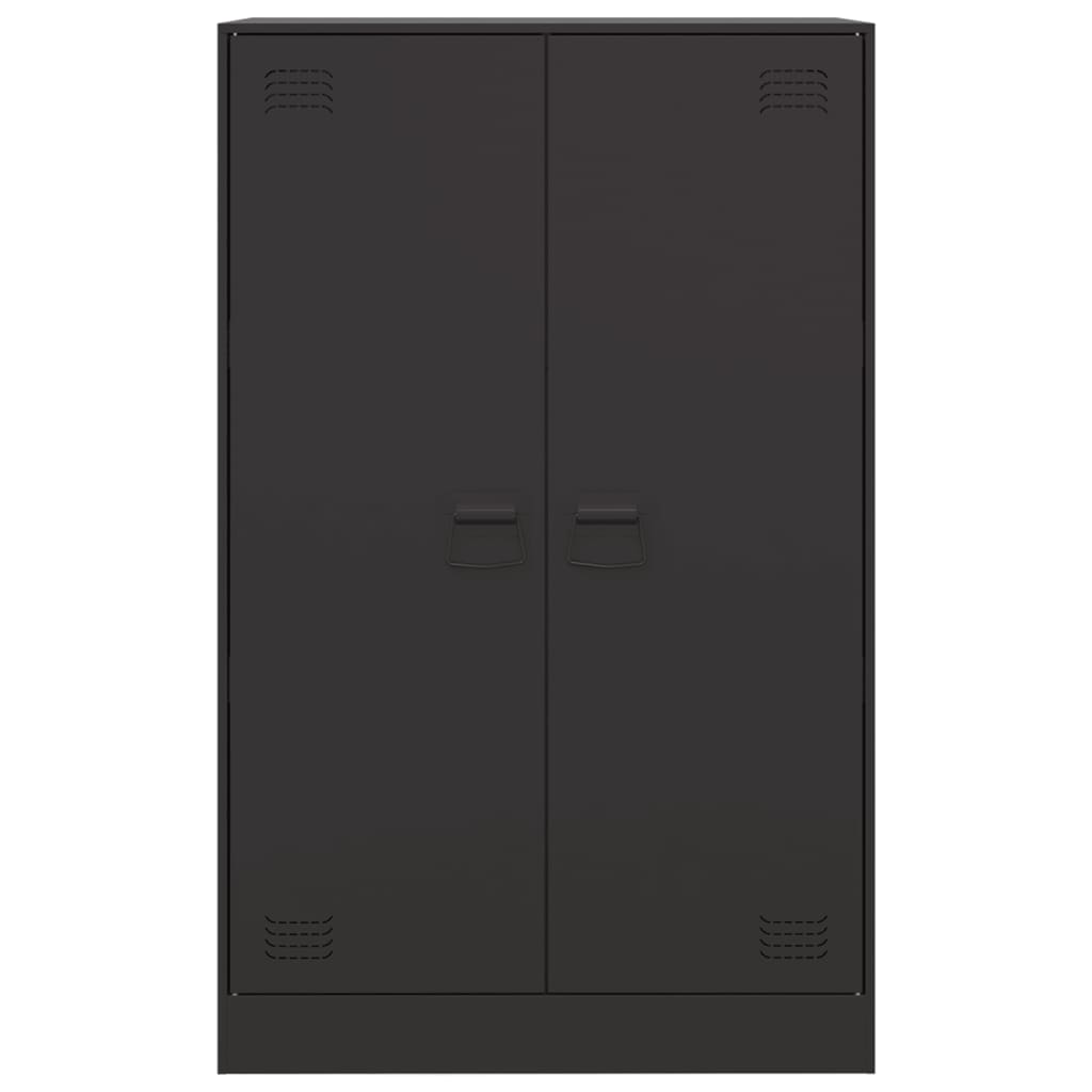 Dressoir 67x39x107 cm staal zwart is nu te koop bij PeponiXL, paradijselijk wonen!