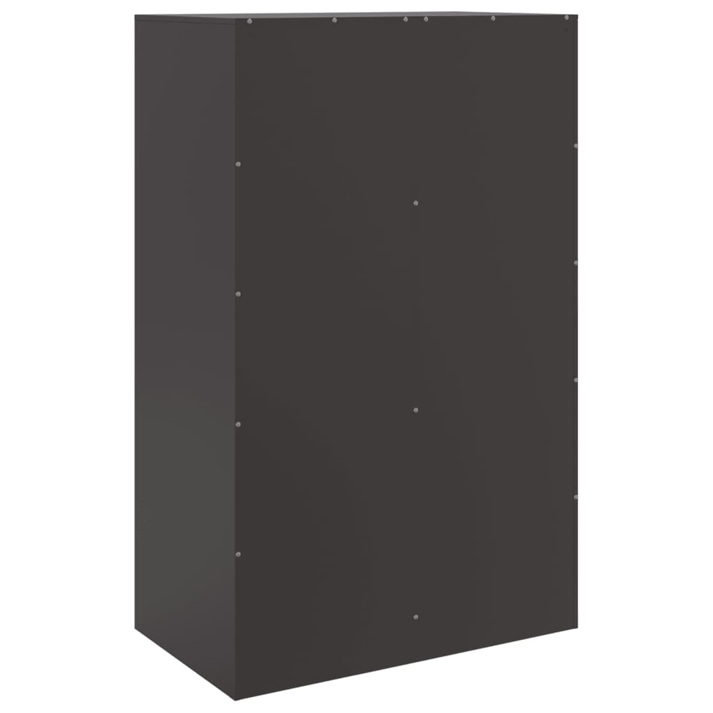 Dressoir 67x39x107 cm staal zwart is nu te koop bij PeponiXL, paradijselijk wonen!