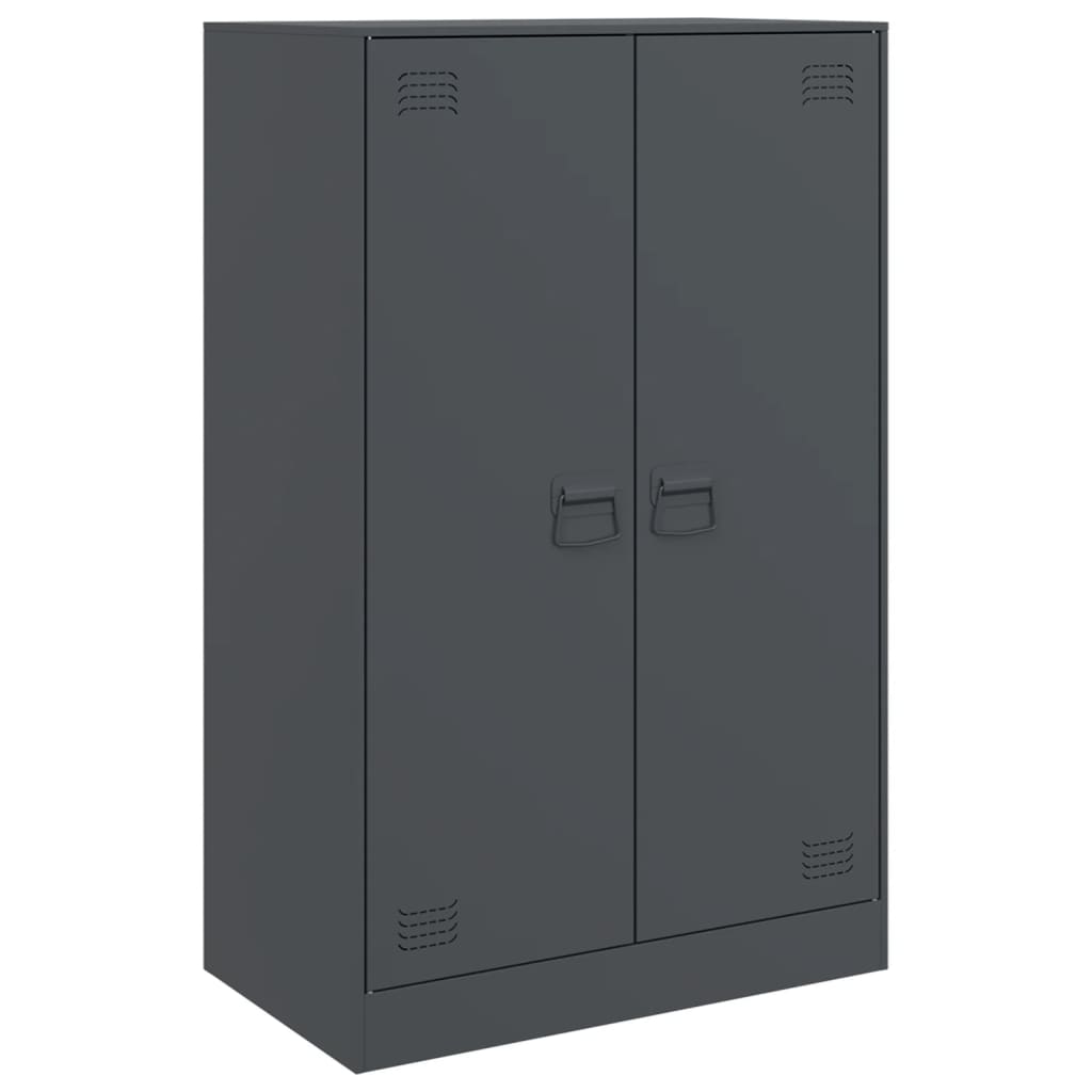 Dressoir 67x39x107 cm staal antracietkleurig is nu te koop bij PeponiXL, paradijselijk wonen!