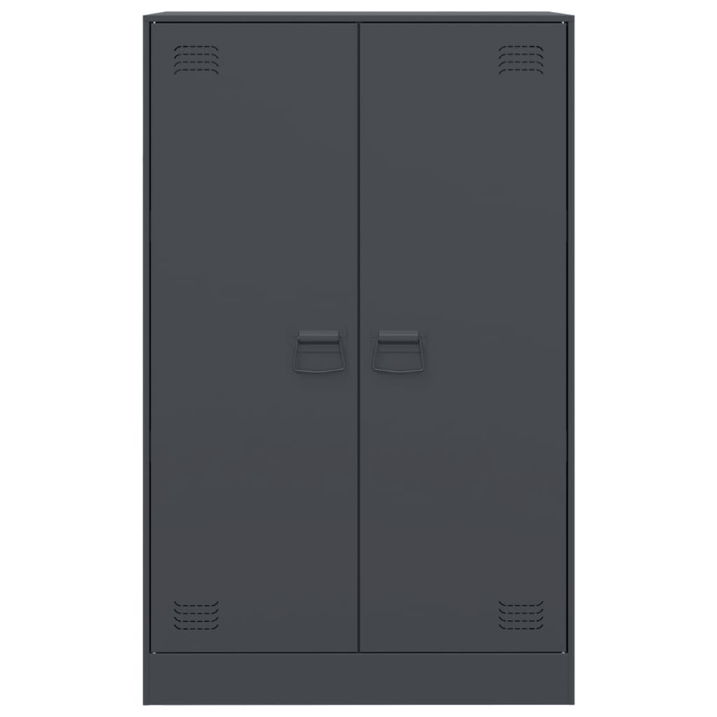 Dressoir 67x39x107 cm staal antracietkleurig is nu te koop bij PeponiXL, paradijselijk wonen!