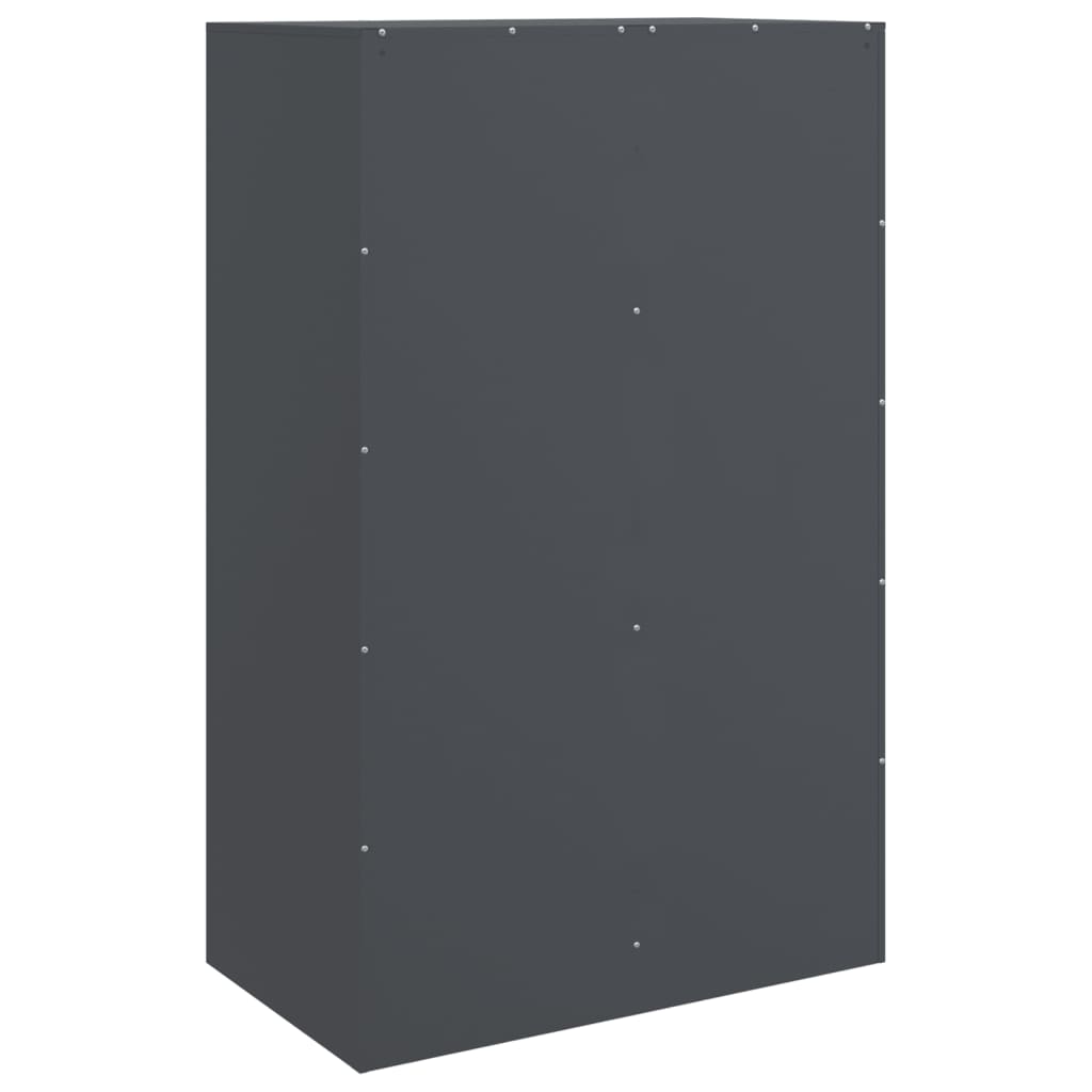 Dressoir 67x39x107 cm staal antracietkleurig is nu te koop bij PeponiXL, paradijselijk wonen!