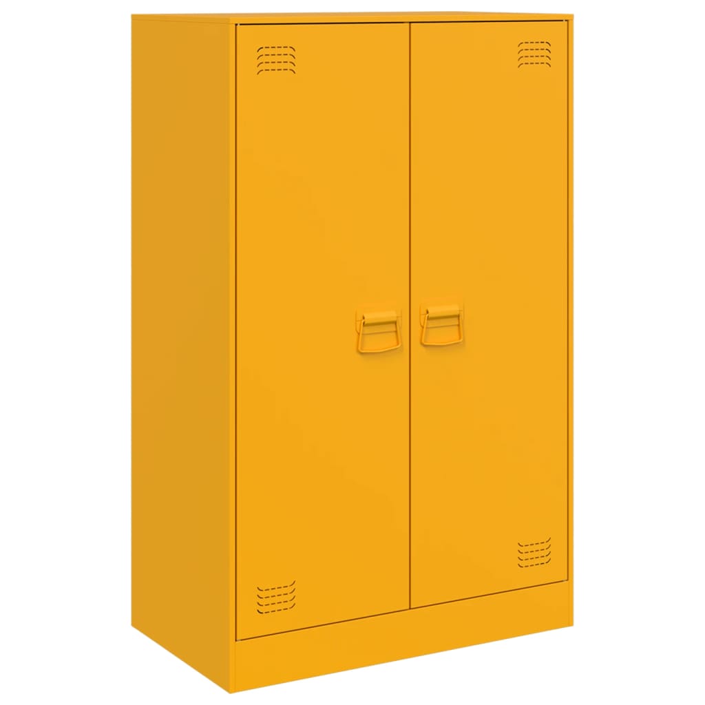 Dressoir 67x39x107 cm staal mosterdgeel is nu te koop bij PeponiXL, paradijselijk wonen!