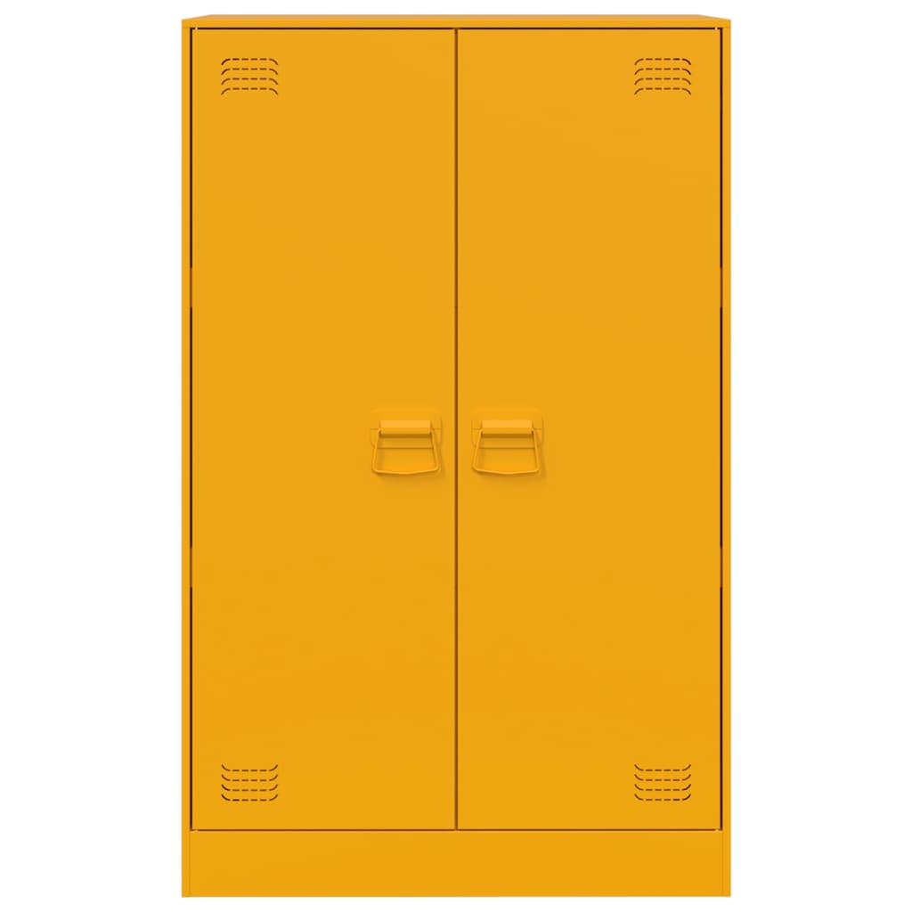 Dressoir 67x39x107 cm staal mosterdgeel is nu te koop bij PeponiXL, paradijselijk wonen!