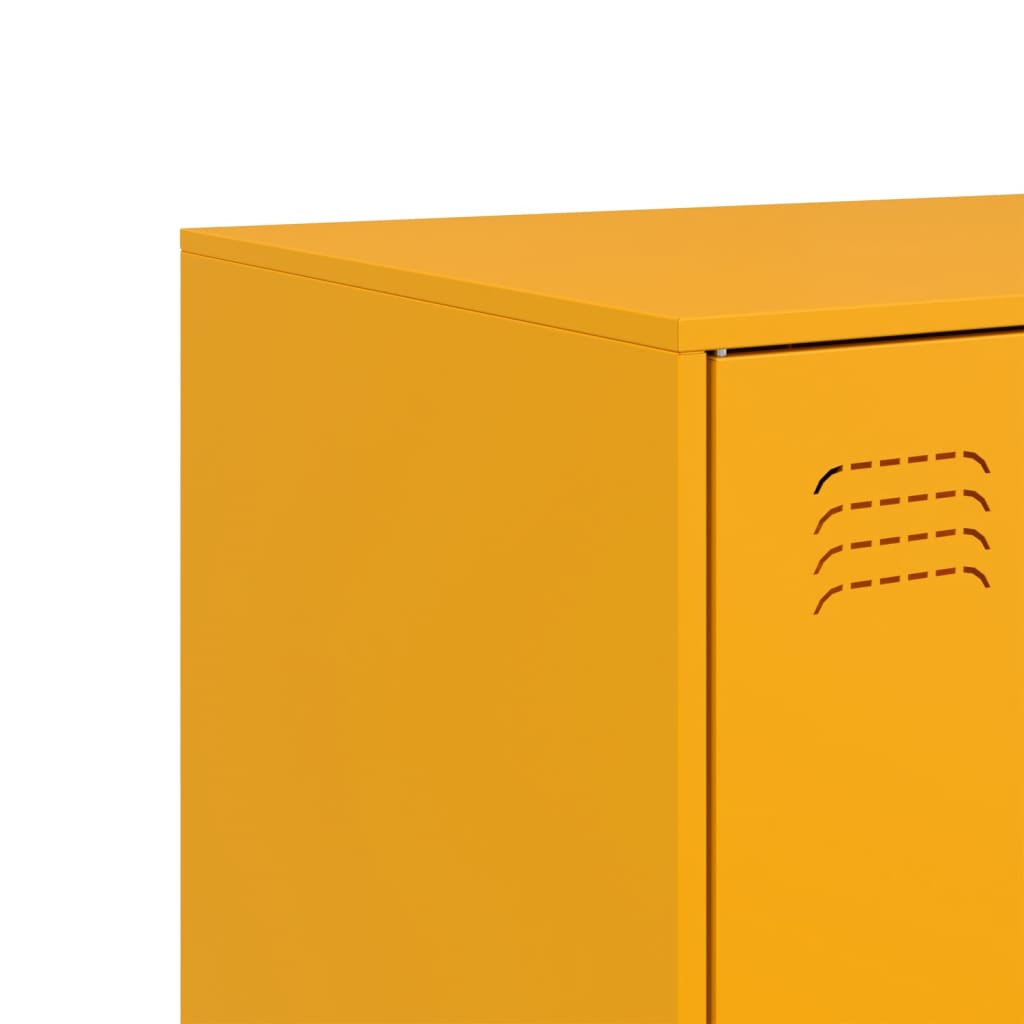 Dressoir 67x39x107 cm staal mosterdgeel is nu te koop bij PeponiXL, paradijselijk wonen!