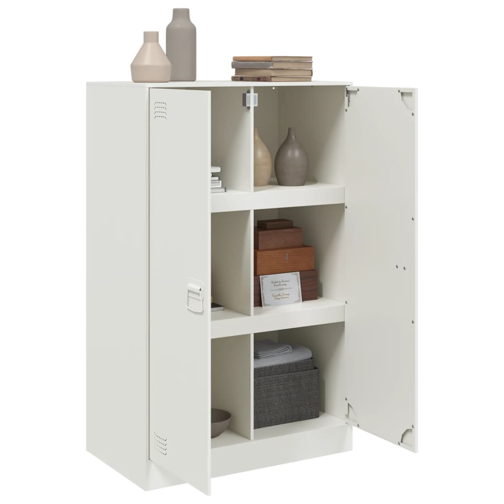 Dressoir 67x39x107 cm staal wit is nu te koop bij PeponiXL, paradijselijk wonen!