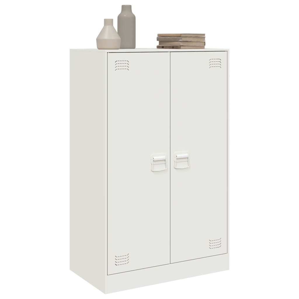 Dressoir 67x39x107 cm staal wit is nu te koop bij PeponiXL, paradijselijk wonen!