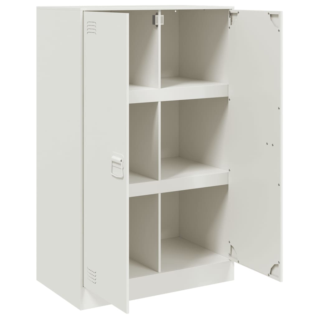 Dressoir 67x39x107 cm staal wit is nu te koop bij PeponiXL, paradijselijk wonen!