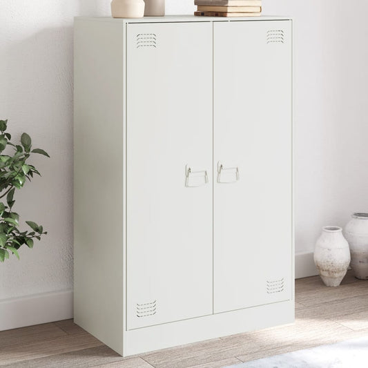 Dressoir 67x39x107 cm staal wit is nu te koop bij PeponiXL, paradijselijk wonen!