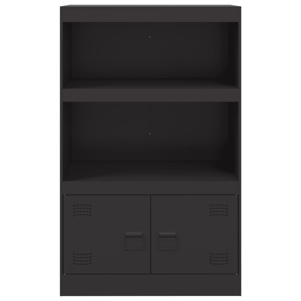 Dressoir 67x39x107 cm staal zwart is nu te koop bij PeponiXL, paradijselijk wonen!