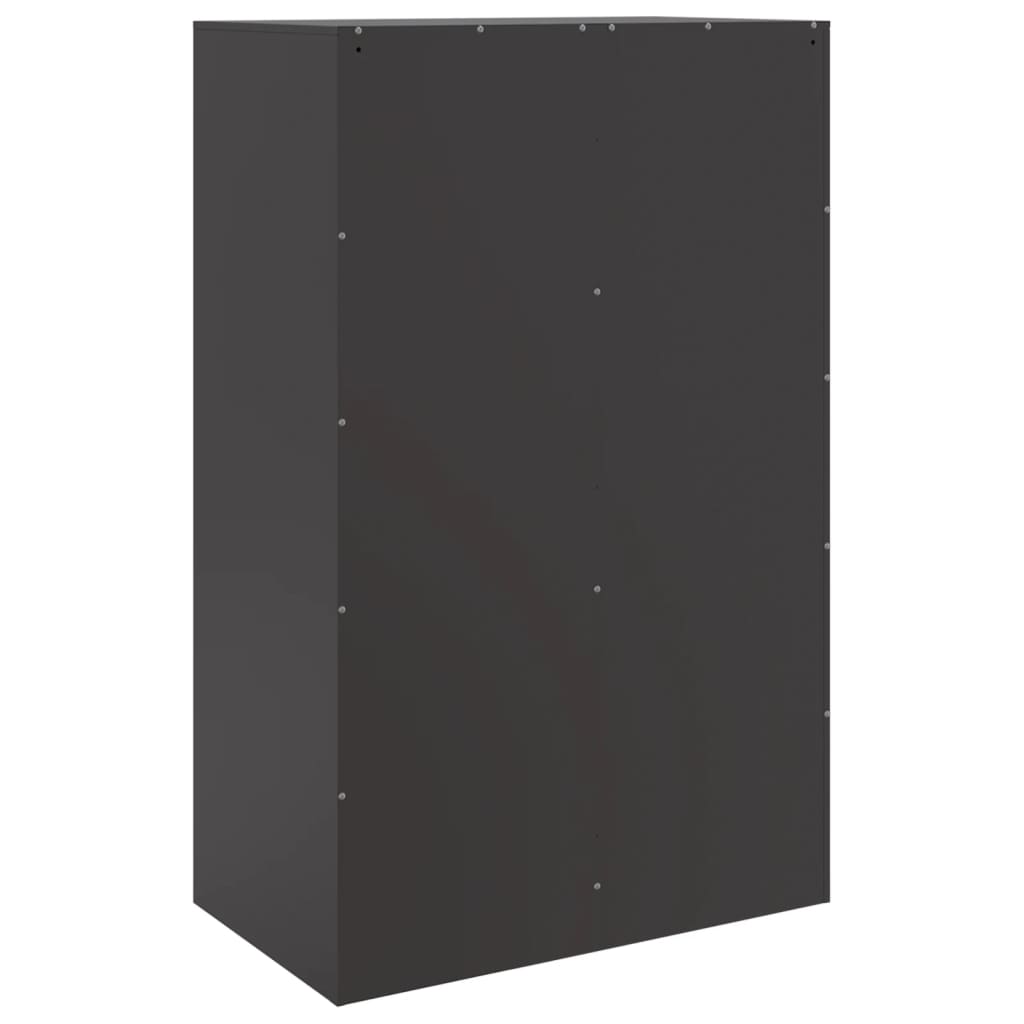 Dressoir 67x39x107 cm staal zwart is nu te koop bij PeponiXL, paradijselijk wonen!