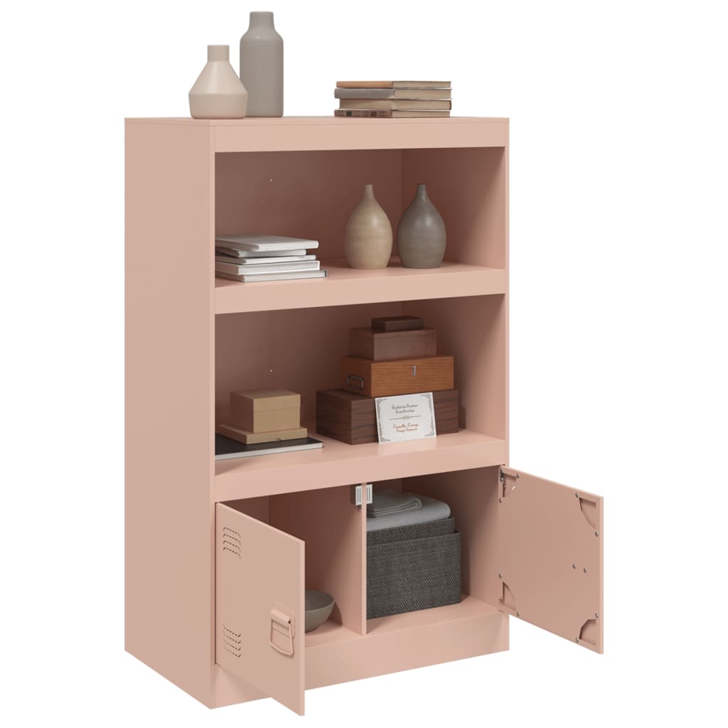Dressoir 67x39x107 cm staal roze is nu te koop bij PeponiXL, paradijselijk wonen!