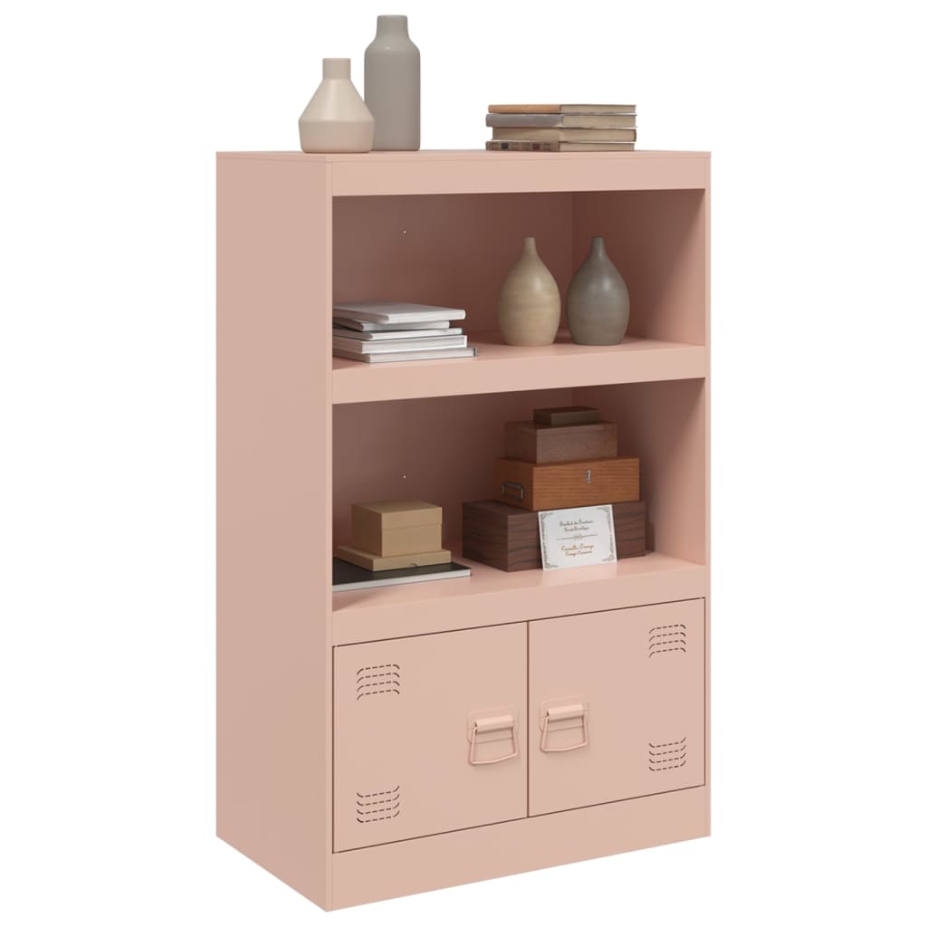 Dressoir 67x39x107 cm staal roze is nu te koop bij PeponiXL, paradijselijk wonen!