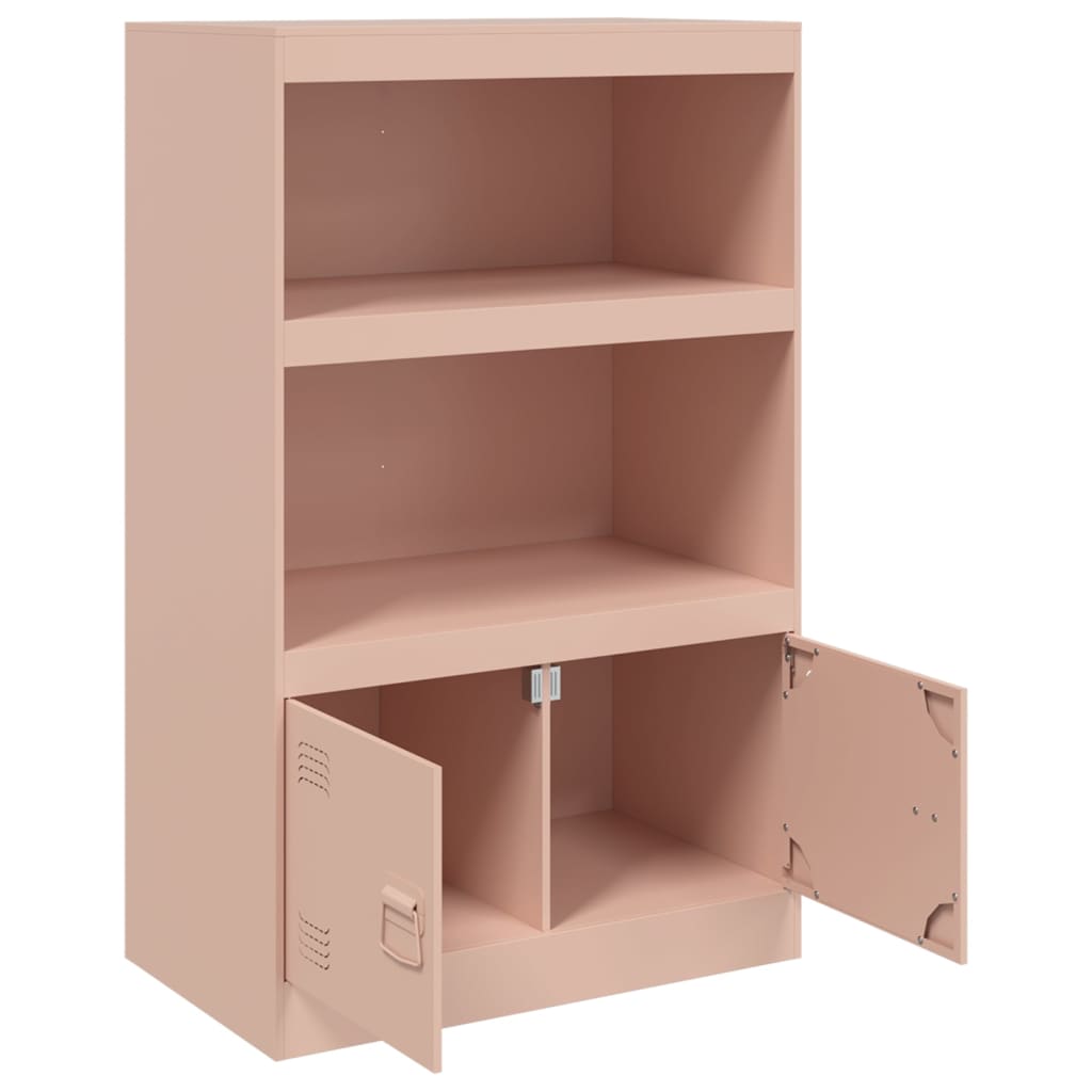 Dressoir 67x39x107 cm staal roze is nu te koop bij PeponiXL, paradijselijk wonen!