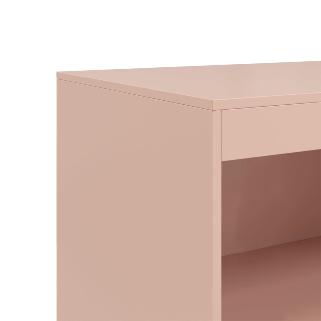 Dressoir 67x39x107 cm staal roze is nu te koop bij PeponiXL, paradijselijk wonen!