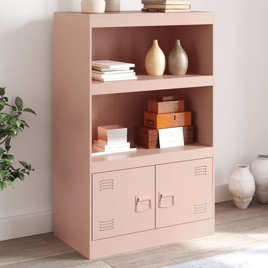 Dressoir 67x39x107 cm staal roze is nu te koop bij PeponiXL, paradijselijk wonen!