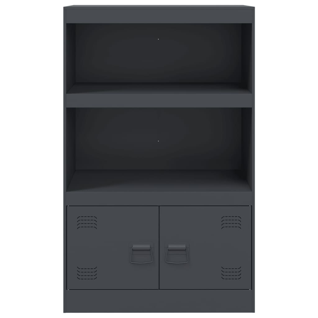 Dressoir 67x39x107 cm staal antracietkleurig is nu te koop bij PeponiXL, paradijselijk wonen!