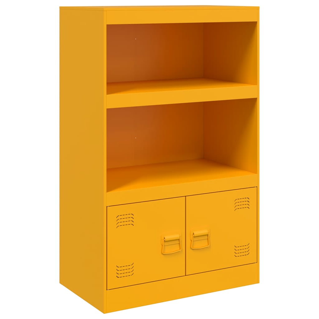 Dressoir 67x39x107 cm staal mosterdgeel is nu te koop bij PeponiXL, paradijselijk wonen!