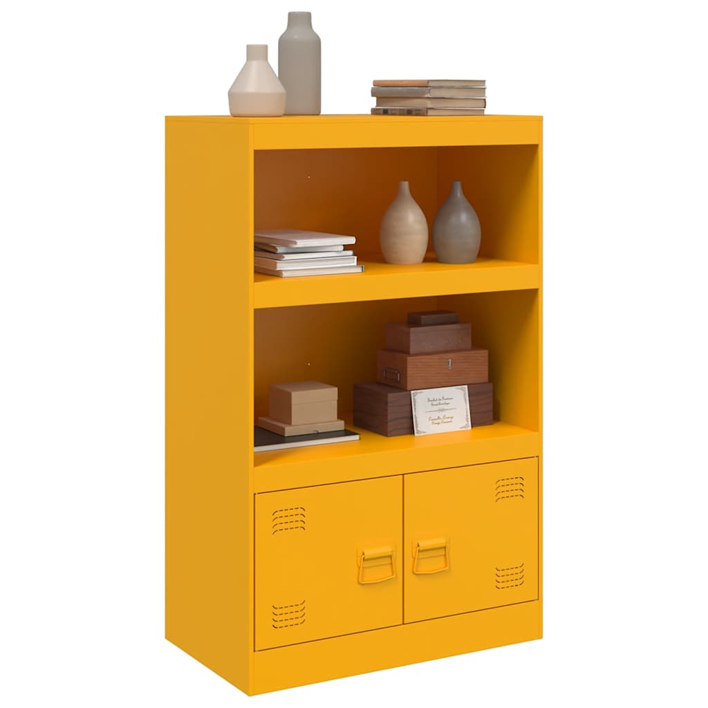 Dressoir 67x39x107 cm staal mosterdgeel is nu te koop bij PeponiXL, paradijselijk wonen!