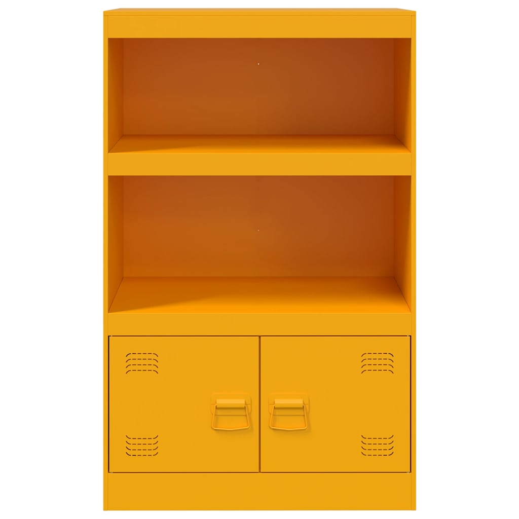 Dressoir 67x39x107 cm staal mosterdgeel is nu te koop bij PeponiXL, paradijselijk wonen!