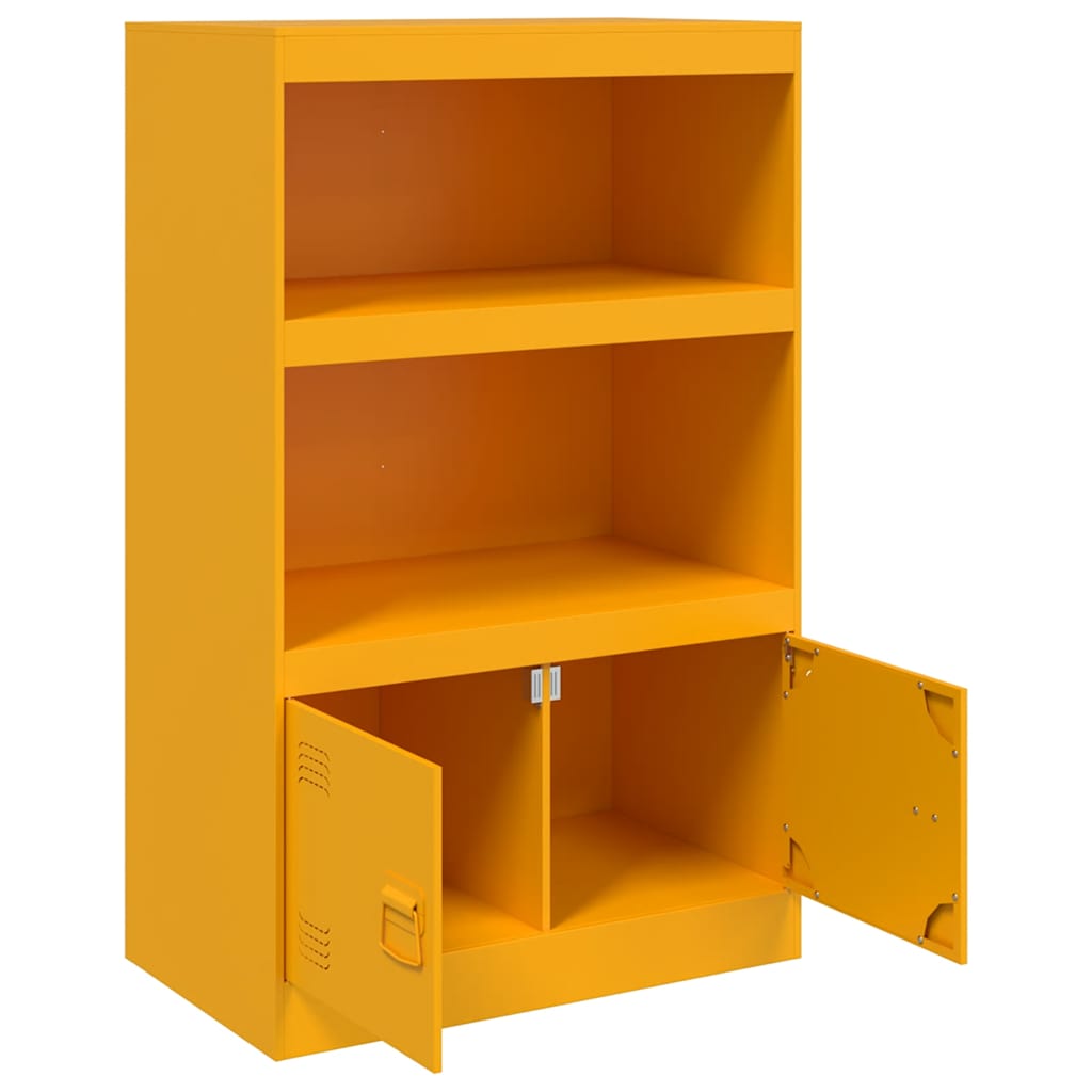 Dressoir 67x39x107 cm staal mosterdgeel is nu te koop bij PeponiXL, paradijselijk wonen!