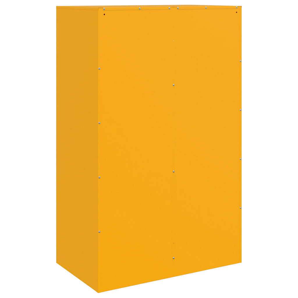 Dressoir 67x39x107 cm staal mosterdgeel is nu te koop bij PeponiXL, paradijselijk wonen!