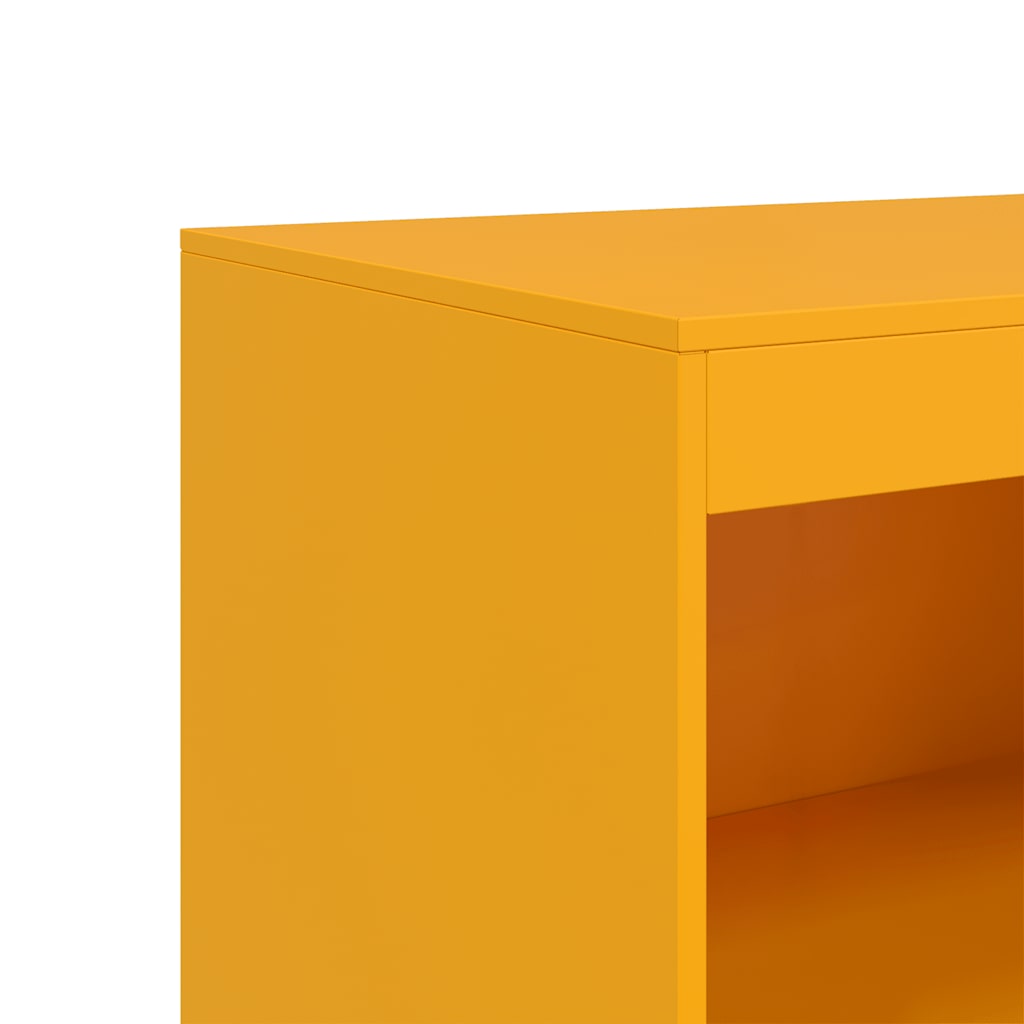 Dressoir 67x39x107 cm staal mosterdgeel is nu te koop bij PeponiXL, paradijselijk wonen!