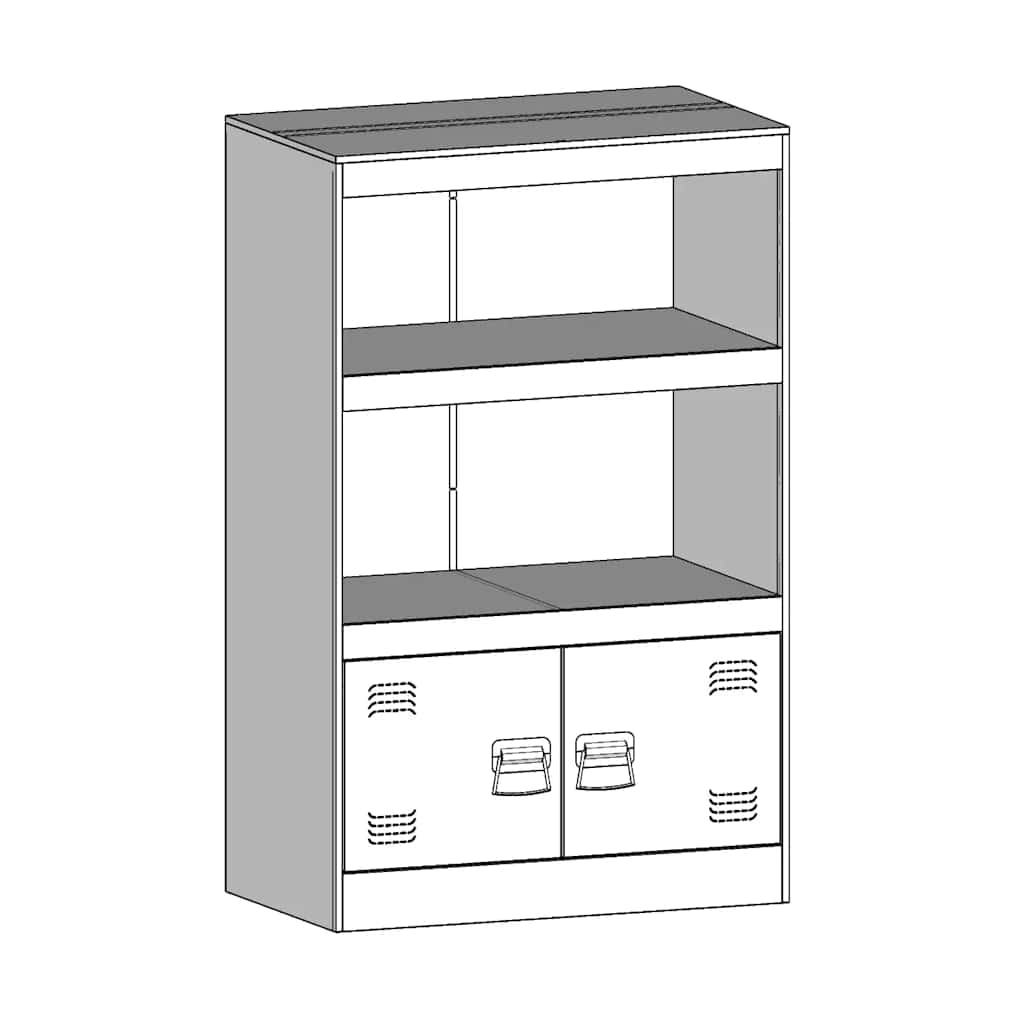 Dressoir 67x39x107 cm staal mosterdgeel is nu te koop bij PeponiXL, paradijselijk wonen!