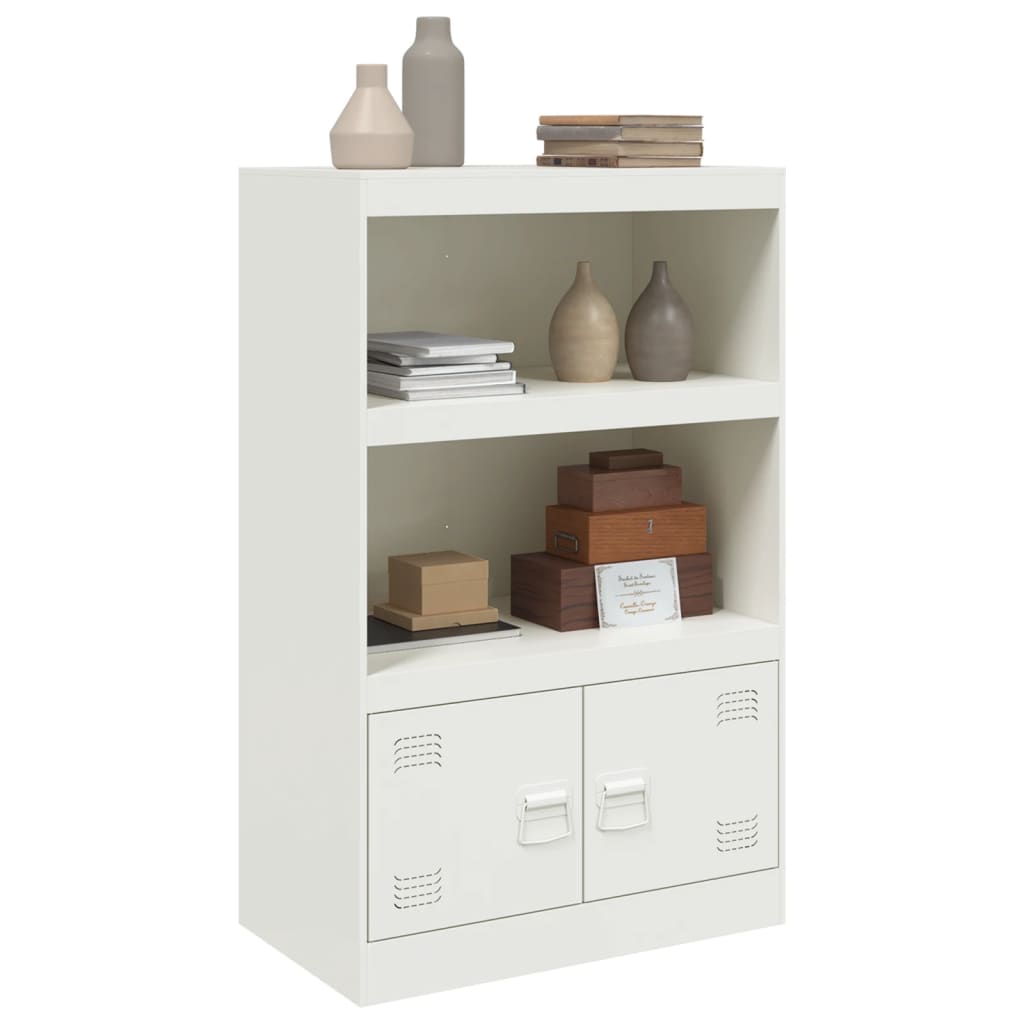 Dressoir 67x39x107 cm staal wit is nu te koop bij PeponiXL, paradijselijk wonen!