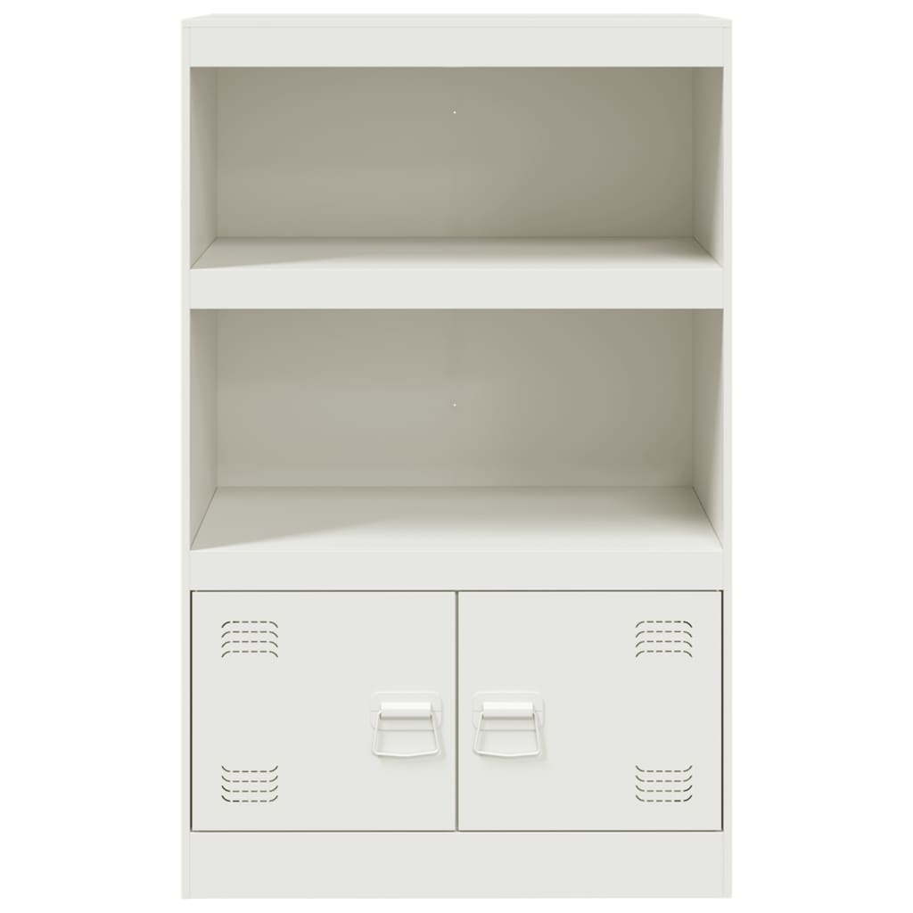 Dressoir 67x39x107 cm staal wit is nu te koop bij PeponiXL, paradijselijk wonen!
