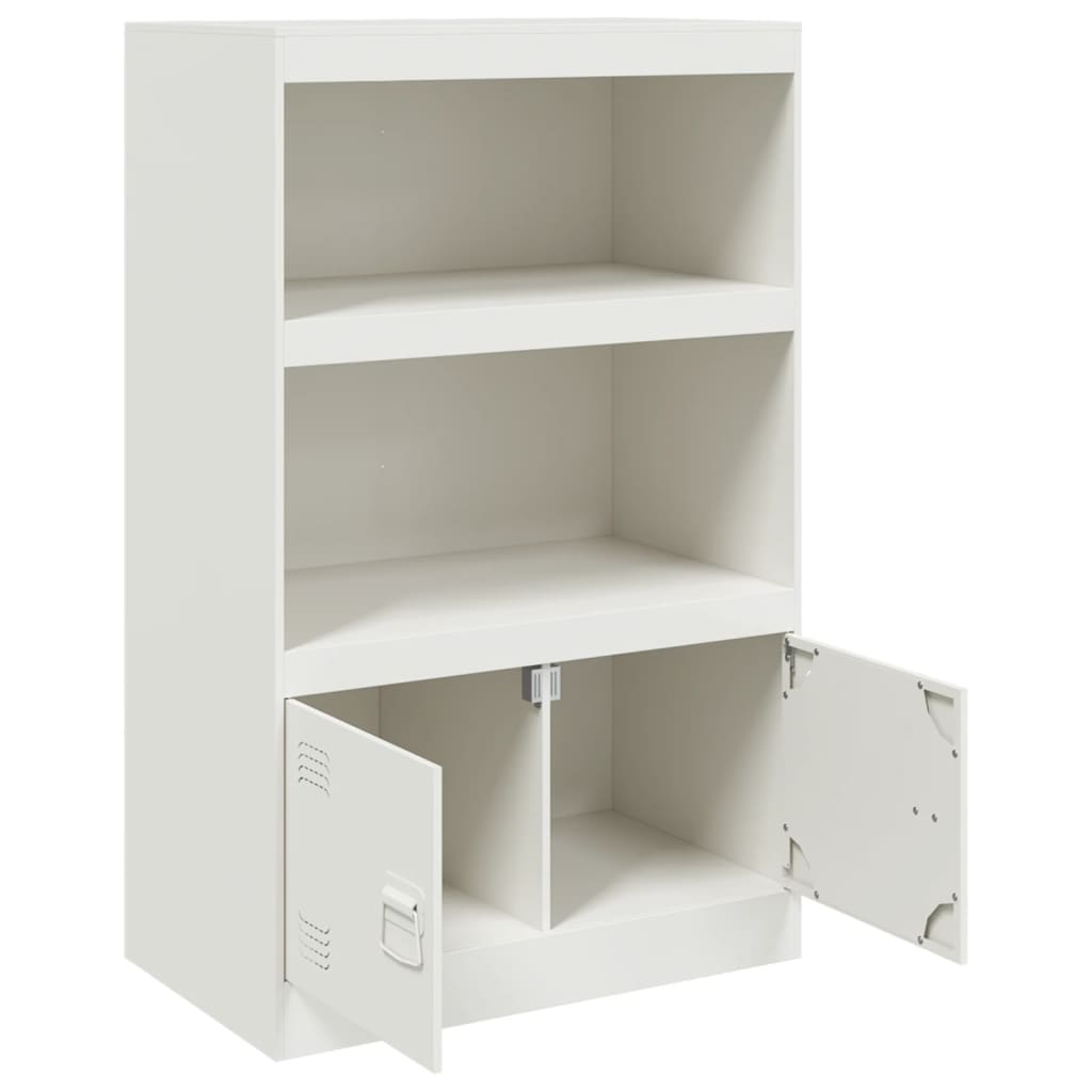 Dressoir 67x39x107 cm staal wit is nu te koop bij PeponiXL, paradijselijk wonen!