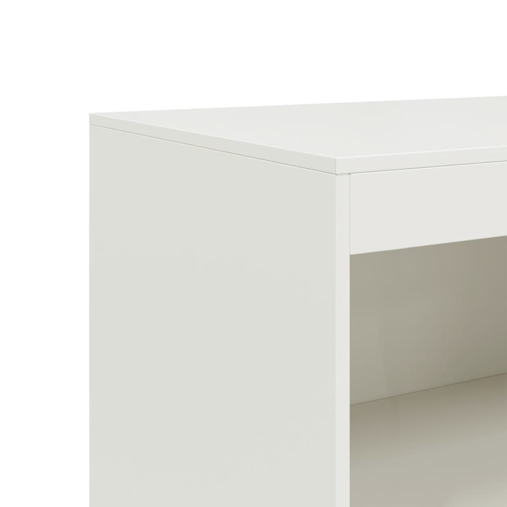Dressoir 67x39x107 cm staal wit is nu te koop bij PeponiXL, paradijselijk wonen!