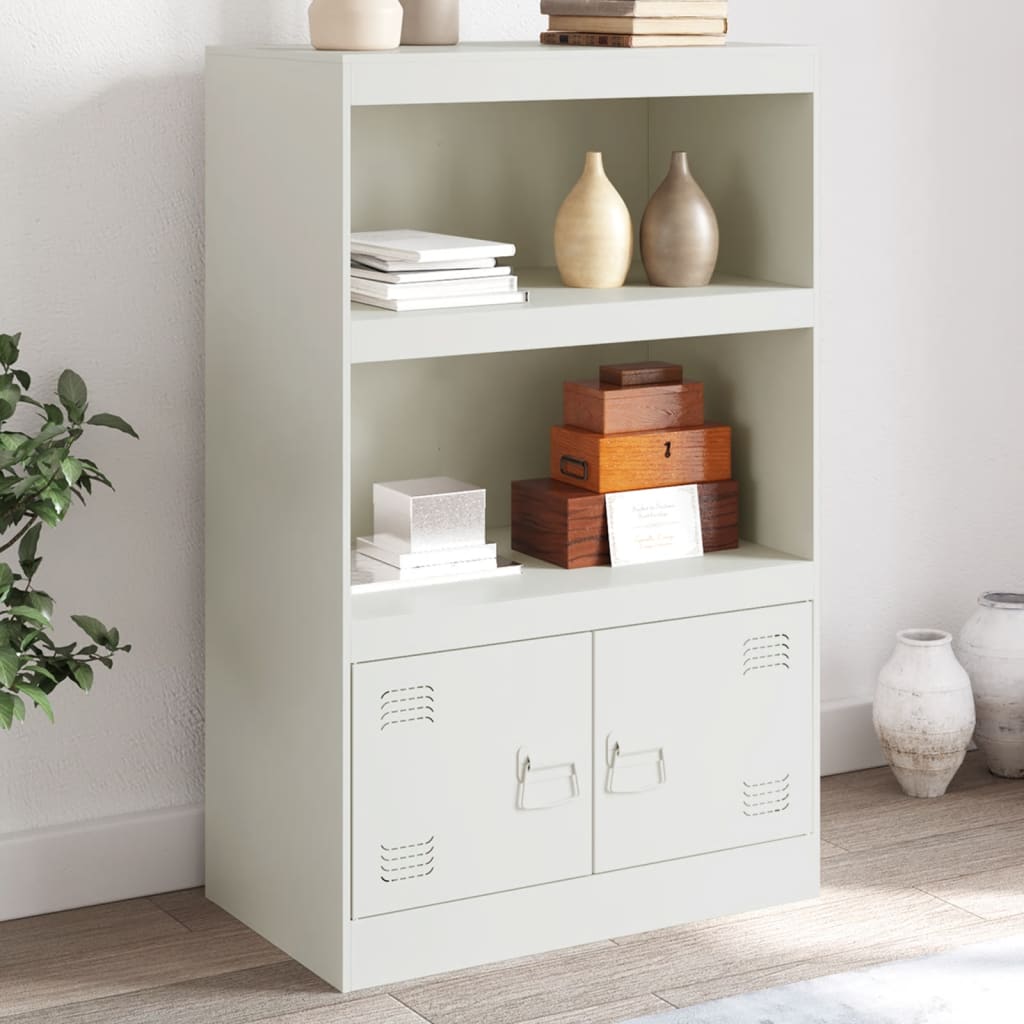 Dressoir 67x39x107 cm staal wit is nu te koop bij PeponiXL, paradijselijk wonen!