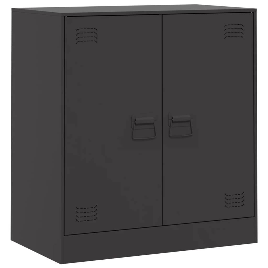 Dressoir 67x39x73 cm staal zwart is nu te koop bij PeponiXL, paradijselijk wonen!