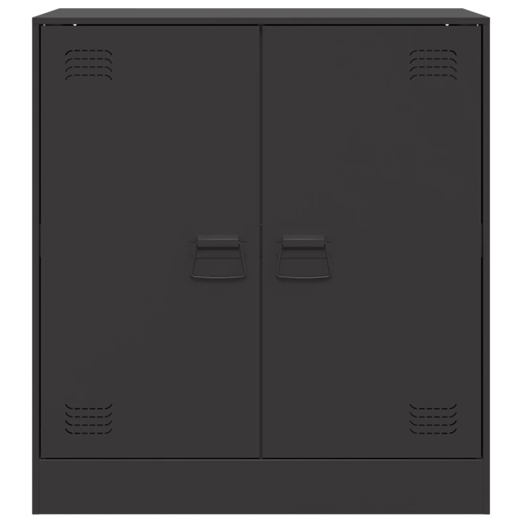 Dressoir 67x39x73 cm staal zwart is nu te koop bij PeponiXL, paradijselijk wonen!