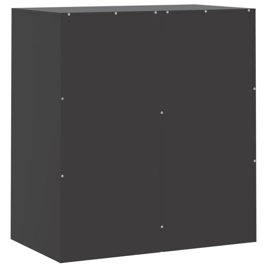 Dressoir 67x39x73 cm staal zwart is nu te koop bij PeponiXL, paradijselijk wonen!