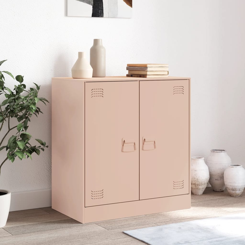 Dressoir 67x39x73 cm staal roze is nu te koop bij PeponiXL, paradijselijk wonen!