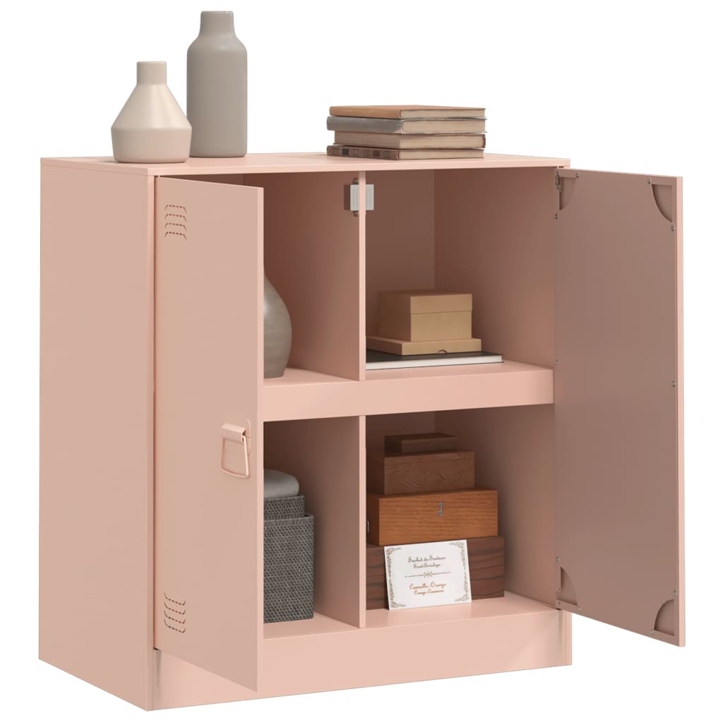 Dressoir 67x39x73 cm staal roze is nu te koop bij PeponiXL, paradijselijk wonen!