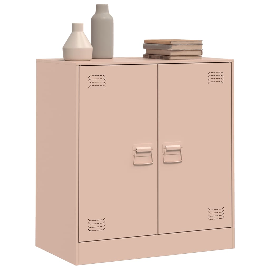 Dressoir 67x39x73 cm staal roze is nu te koop bij PeponiXL, paradijselijk wonen!