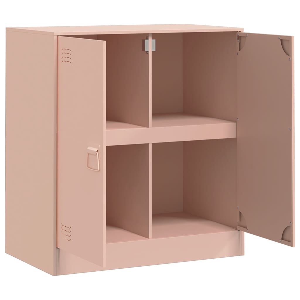 Dressoir 67x39x73 cm staal roze is nu te koop bij PeponiXL, paradijselijk wonen!