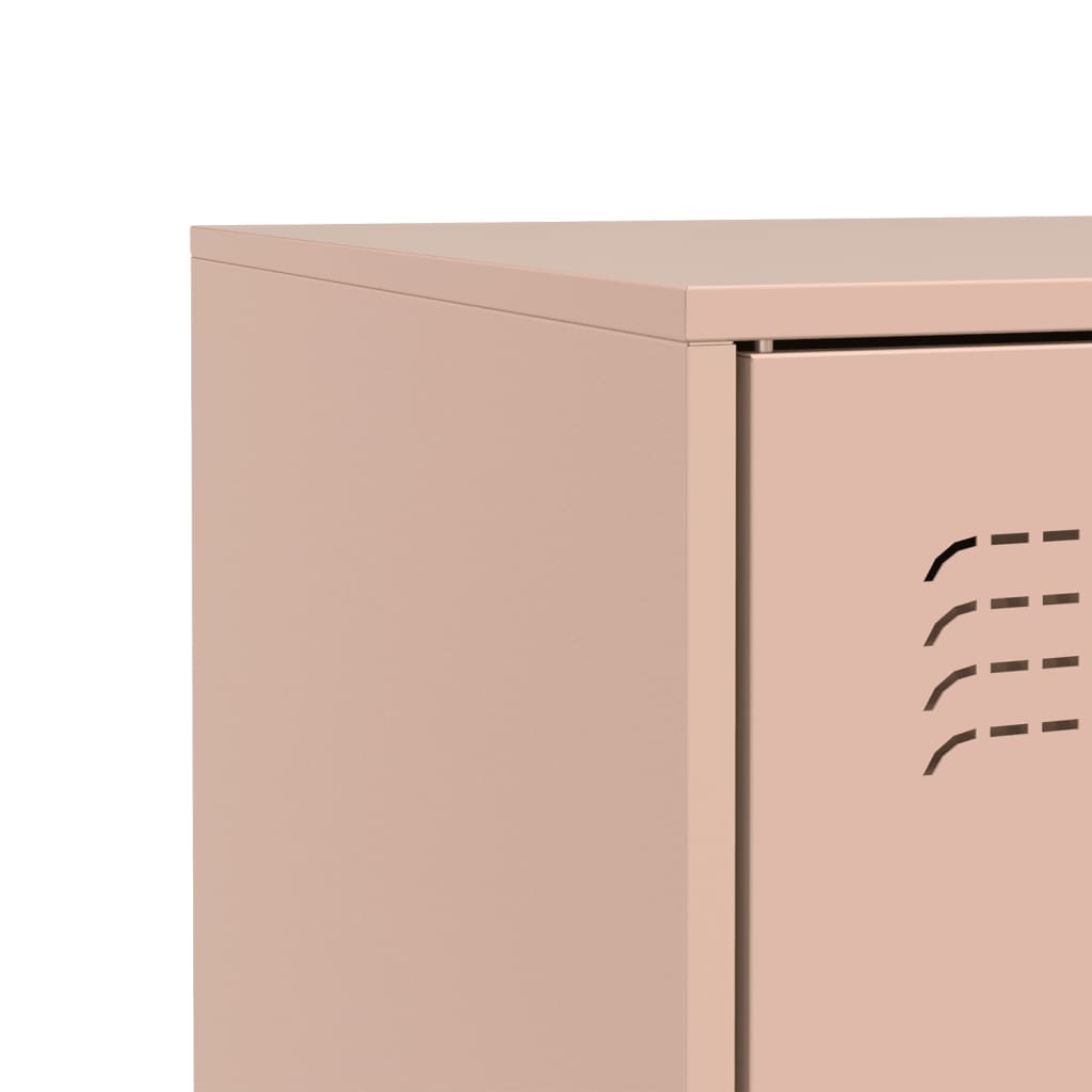 Dressoir 67x39x73 cm staal roze is nu te koop bij PeponiXL, paradijselijk wonen!