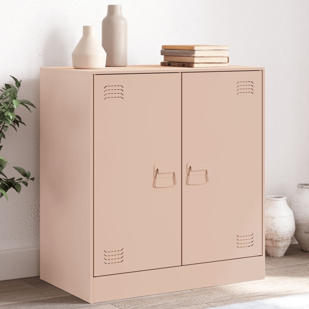 Dressoir 67x39x73 cm staal roze is nu te koop bij PeponiXL, paradijselijk wonen!