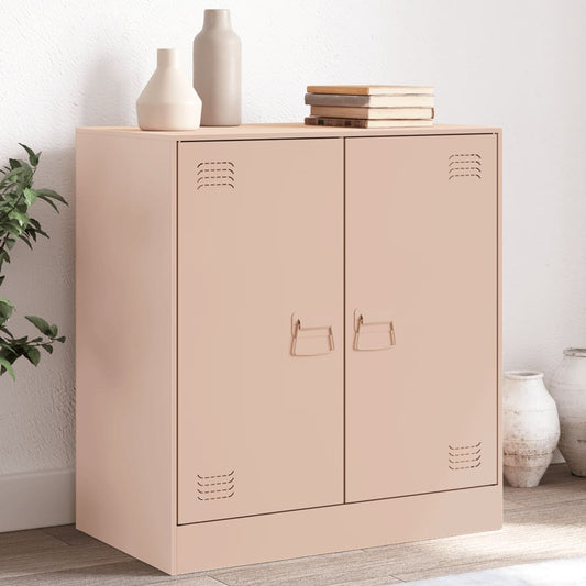 Dressoir 67x39x73 cm staal roze is nu te koop bij PeponiXL, paradijselijk wonen!