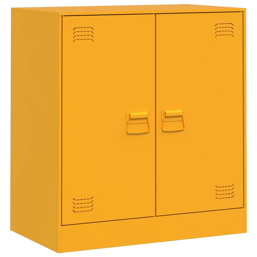 Dressoir 67x39x73 cm staal mosterdgeel is nu te koop bij PeponiXL, paradijselijk wonen!