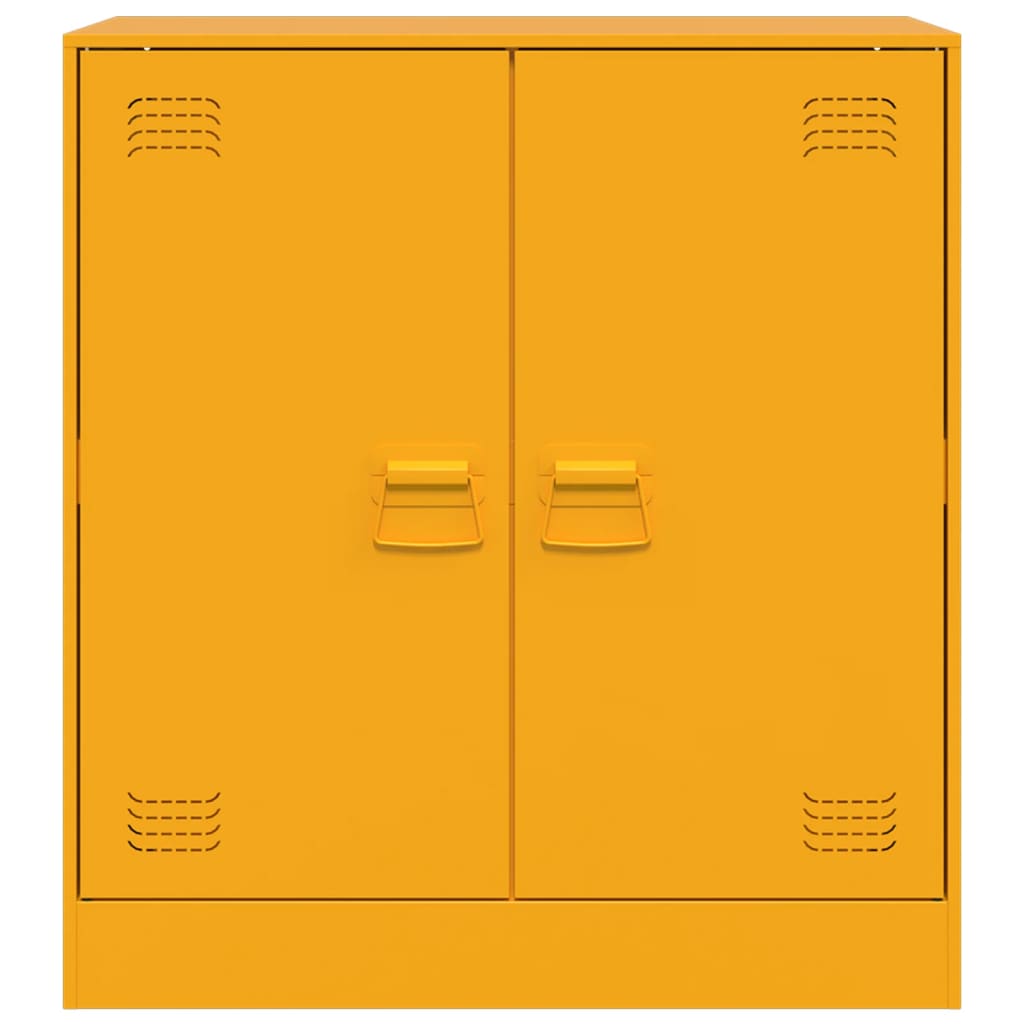 Dressoir 67x39x73 cm staal mosterdgeel is nu te koop bij PeponiXL, paradijselijk wonen!