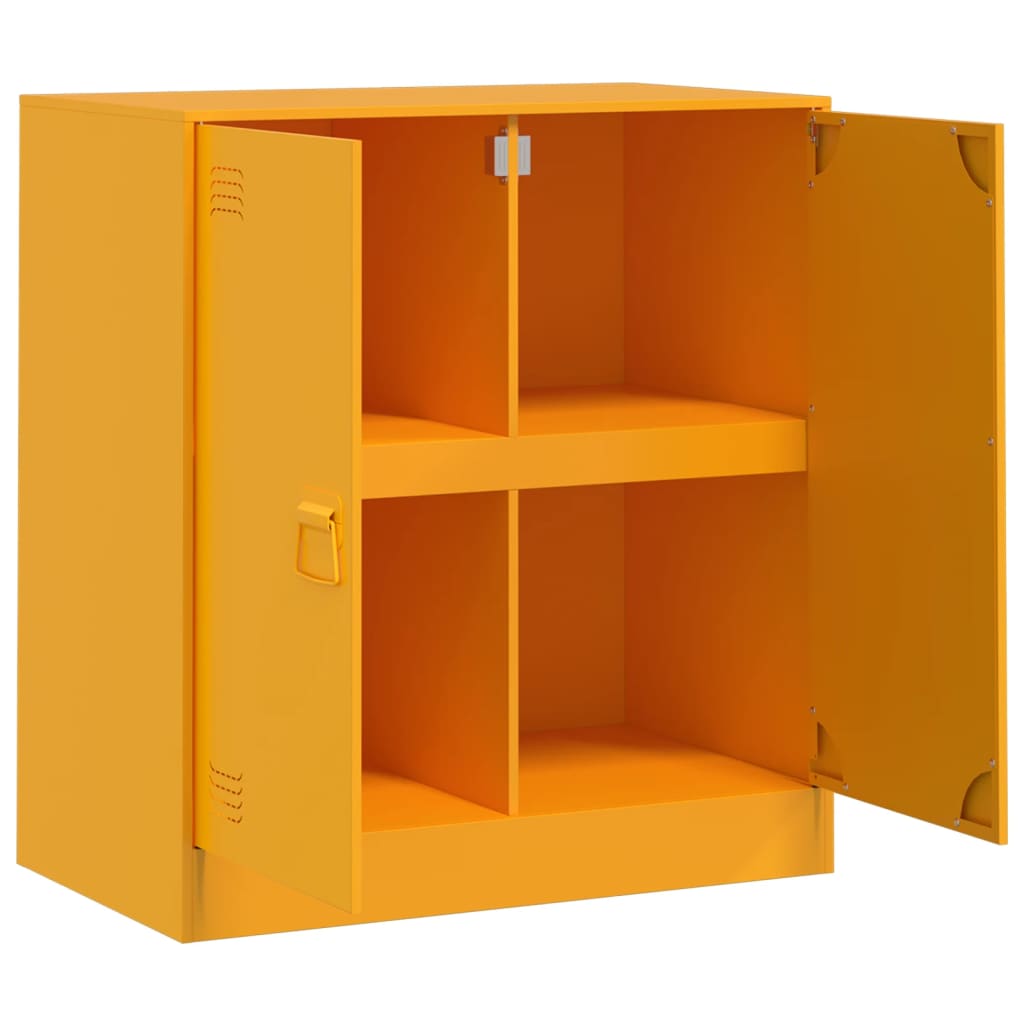 Dressoir 67x39x73 cm staal mosterdgeel is nu te koop bij PeponiXL, paradijselijk wonen!